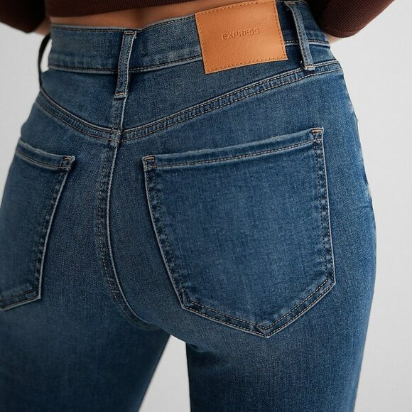 Express Mid Rise Skinny Jeans Blue Size 4S - Picture 14 of 15